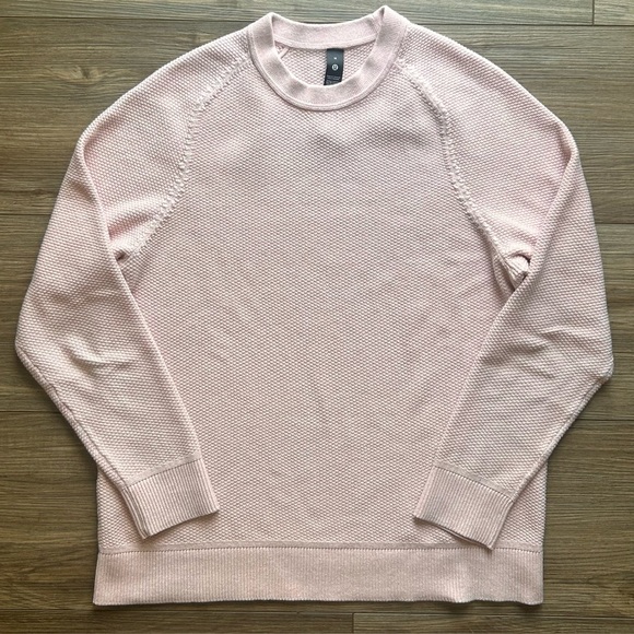 Lululemon | Textured Knit Crewneck Sweater in Light Pink (Medium) - Picture 10 of 15